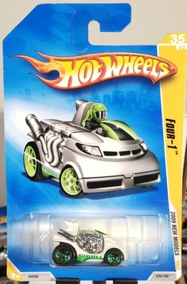 Coche de ciudad híbrido Hot Wheels 2009 nuevos modelos #35 blanco cuatro-1 Foto 1 de 2