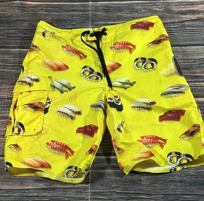 Pantalones cortos analógicos amarillos de sushi talla 36 Foto 1 de 4