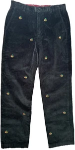 Brooks Brothers Holiday bestickte Cordhose 33x32 grün Clark Fit - Bild 1 von 13