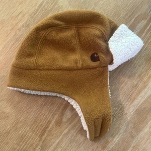 Carhartt Little Bubba Winter Hat Toddler Baby Brown Trapper Sherpa Fleece Cap - Picture 1 of 6