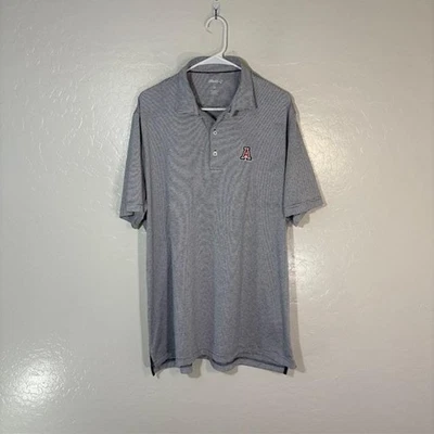 Arizona Wildcats Shirt Mens XL Gray Blue NCAA College Football Polo Striped - Image 1 of 4