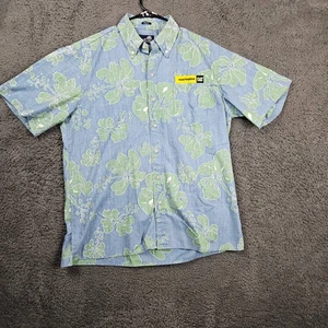 Camisa Hawaiana Clásica Reyn Spooner Para Hombres M Bordada CAT Estampado Floral - Imagen 1 de 9