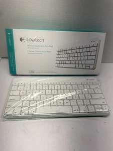 Logitech Wired Keyboard for iPad Ipad2 iPad (3rd Generation) 30-pin Connector US - Picture 1 of 7