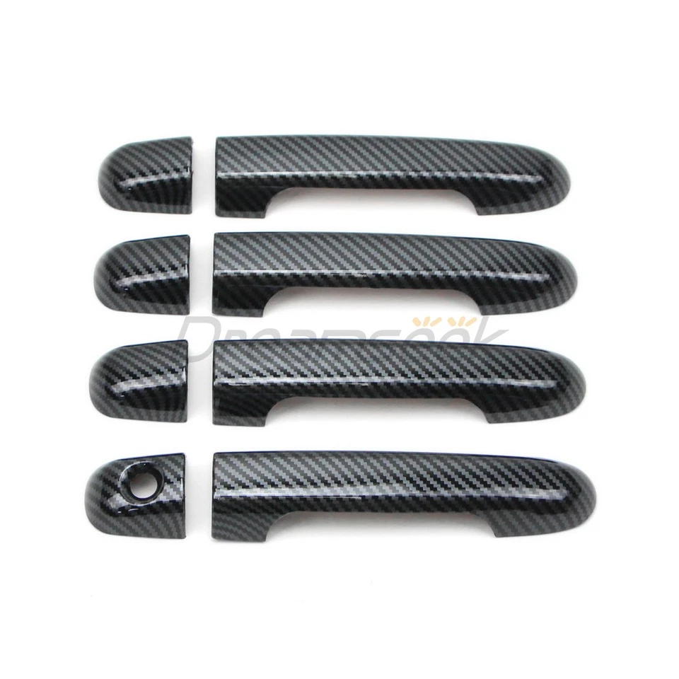 4x Cubierta de manija de puerta lateral para Hyundai Elantra 2006-2010 moldura estilo fibra de carbono Foto 1 de 4