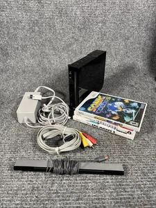 Nintendo Black Wii Console RVL 001 Complete System Bundle with Sonic No Remote - Picture 1 of 10