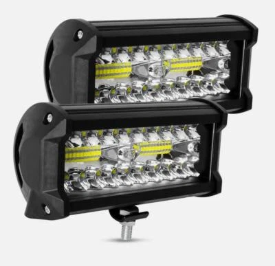 2x 6.5In 20000LM LED Work Light Bar Flood Spot Pod Offroad Fog Driving ATV Truck - Image 1 of 4
