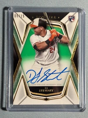 2019 Topps Five Star Autograph Green #FSA-DST DJ Stewart Orioles Pirates /15 - Image 1 of 2