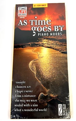 Time Life Music As Time Goes By Piano Moods 2 CD Set Disc Box 2002 New - Image 1 of 4