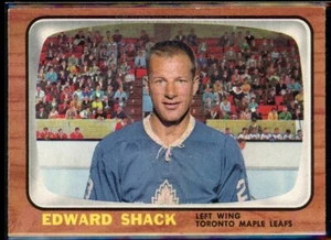 1966-67 TOPPS HOCKEY Edward EDDIE SHACK #17 MAPLE LEAFS TORONTO Creases GH01 - Picture 1 of 2