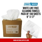 Prep Wipe Lint Free Cleaning Towels Pack of 100 Sheets 9" x 17"