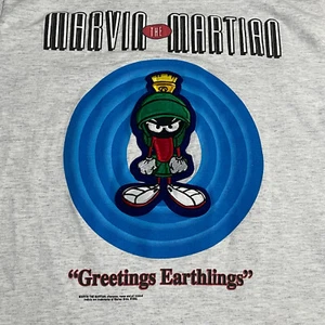 Vintage 1992 Marvin the Martian Genus USA Gr. M Embroidered Greetings Earthlings - Bild 1 von 10