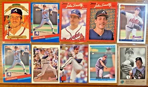 (10) Carte da baseball JOHN SMOLTZ MLB 1989-1994 mazzo superiore Topps foglia Donruss - Foto 1 di 5