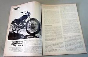 Motocicleta Norton Commando 750 Fastback 1971 - artículo original de prueba de carretera - Imagen 1 de 1