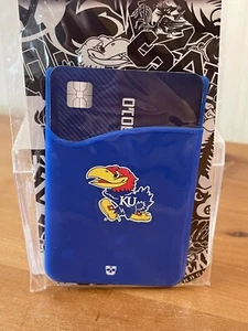 GlassU University of Kansas Jayhawks Silicone Card Holder Phone Wallet Pocket - Picture 1 of 2