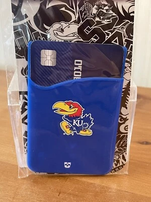 GlassU University of Kansas Jayhawks Silicone Card Holder Phone Wallet Pocket - Image 1 of 2