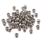 100pcs Brass European Large Hole Beads Rondelle Smooth Loose Spacer Charms 7x4mm