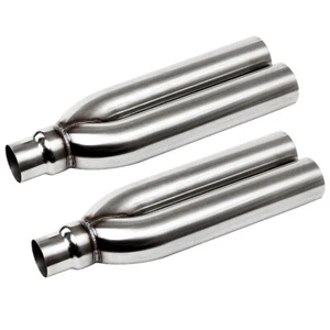 2.5'' 3 inch Inlet/outlet blast pipes exhaust STAINLESS UNIVERSAL MUFFLER 2pcs - Picture 1 of 6