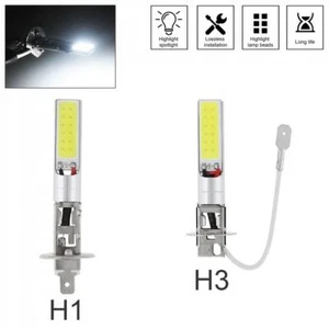 Car Fog Light Headlight 10W H1 H3 12V Canbus LED COB Bulb Waterproof DRL Lights - Picture 1 of 14