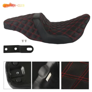 Red Lattice Stitch Step-Up Seat For Touring 2008-2020 2021 CVO Road Glide Street - Picture 1 of 24