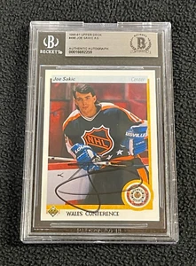 Joe Sakic Signed 1990-91 Upper Deck Card #490 Beckett Certified - Picture 1 of 2