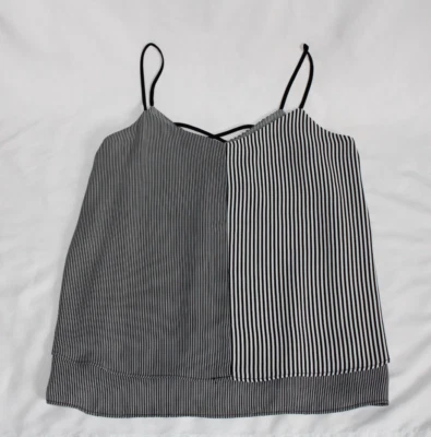 Maurice’s Women's Black Striped Tank Camisole Spaghetti Strap Large - Image 1 of 4