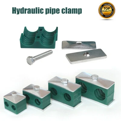 Hydraulic Pipe Clamp Stauff Style, Solid Body, Double 6 mm to 42 mm