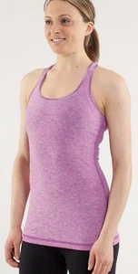 Lululemon Cool Racerback Heathered Purple Tank Size 4 Small - Picture 1 of 4
