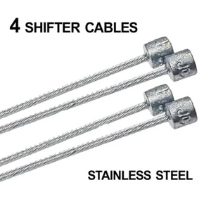 Bicycle Stainless Steel Gear Shifter Cables - 2100mm, 83in - 2 pairs (4 cables) - Picture 1 of 4