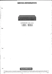 Service Manual #062 Nordmende V2000D 988308 V1805K 988307 - Bild 1 von 1