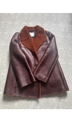 Mango Leather Sheepskin Blazer - Image 1 of 4