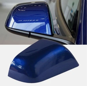 Blue Right Driver Side Mirror Rearview Cover For Tesla Model Y 2021-2023 - Picture 1 of 6