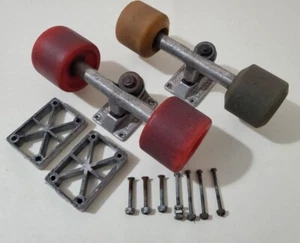 Vintage Independent Skateboard Trucks USA Pair w/ 2 Kryptonics 70mm Wheels - Picture 1 of 24