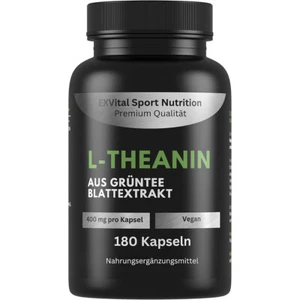 L-Theanin Kapseln, 400mg aus Grüntee Blattextrakt von EXVital - Bild 1 von 7