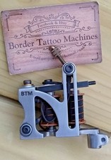 'CUT-BACK LINER' BORDER TATTOO MACHINE,CUSTOM IRON FRAME CUSTOM 7&1/2 LAYER COIL