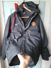Vintage Manchester United Nike Sideline Warm Up Coat Insulated Football VGC 00's