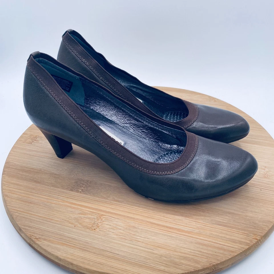 Женские коричневые кожаные туфли-лодочки на каблуках Tsubo 8,5 38,5 - Изображение 1 из 4