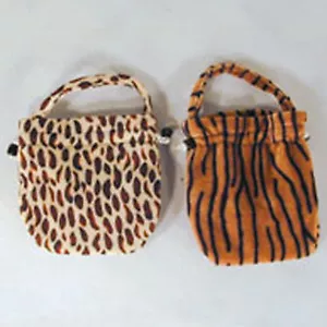 12 BOLSOS CON CORDÓN PARA NIÑAS IMPRESOS EN ANIMALES damas maquillaje a granel lote parrillas mujer nuevos - Imagen 1 de 1