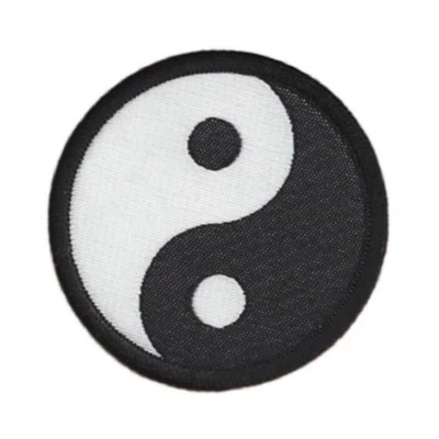 YIN YANG IRON ON PATCH 2" Round Tai Chi Martial Arts Balance Symbol Applique NEW - Image 1 of 2