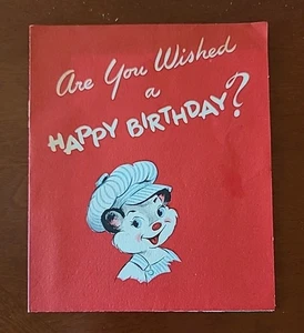 Vintage Grußkarte Geburtstag Vergissmeinnicht Kind Kinder Pop Out Zug  - Bild 1 von 6
