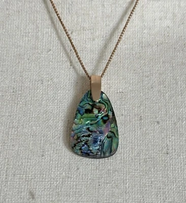 Collar Colgante Kendra Scott Concha de Abulón en Tono Oro Rosa Cadena Ajustable Foto 1 de 4