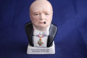 BAIRSTOW MANOR WINSTON CHURCHILL VE DAY 80th ANNIV. MINI BUST - BRAND NEW - Picture 1 of 9