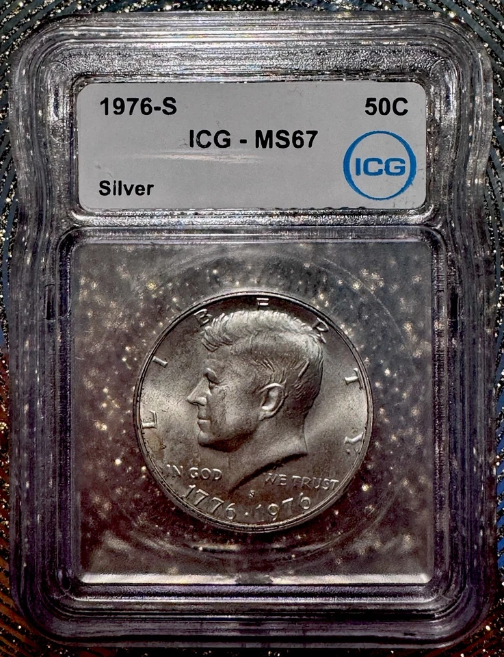 1976 s kennedy Bicentennial silver half dollar MS 67 - Image 1 of 4