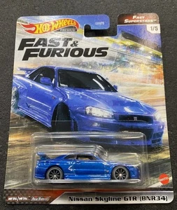 Hot Wheels Premium Fast & Furious Fast Superstars 1/5 Nissan Skyline GTR (R34) - Imagen 1 de 1
