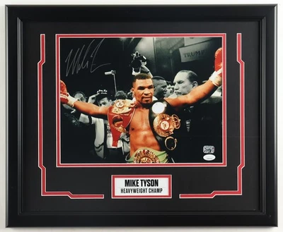 Mike Tyson Autographed Custom Framed Photo Display 18.5x22 Iron Mike Signed - Image 1 of 2