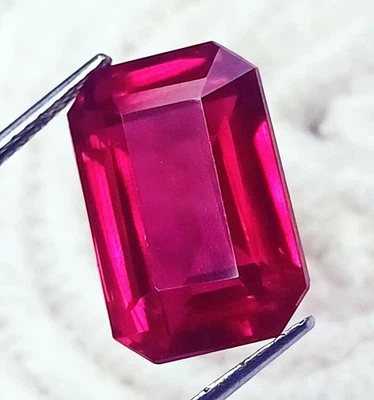 Certified Natural Ruby Beautiful Emerald Shape 18.20 Ct Loose Gemstone - Image 1 of 4