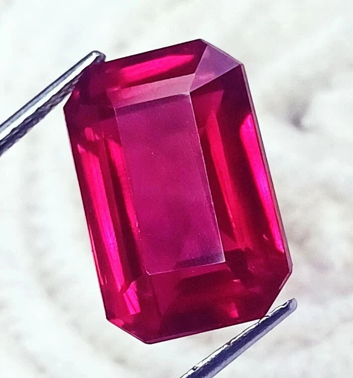 Certified Natural Ruby Beautiful Emerald Shape 18.20 Ct Loose Gemstone - Image 1 of 4