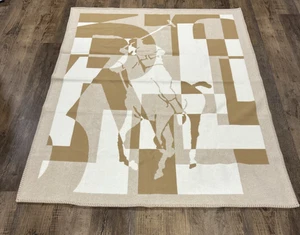 Ralph Lauren Home Tan Johnsons of Elgin Scozia Lana Cashmere Lancio 54x72 NUOVO! - Foto 1 di 7