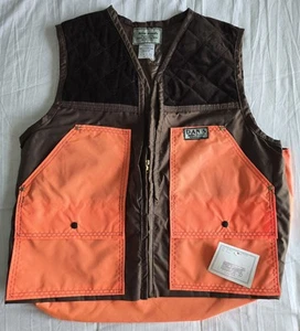 Vintage Dans Briar Proof Vest Mens XL Orange Brown Hunting Field Upland Blaze - Picture 1 of 10