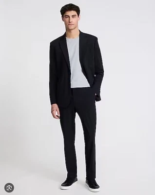 Traje Blazer Chaqueta Express Everyday Performance Negro Calce Ajustado NUEVO Para Hombres 40R Foto 1 de 4