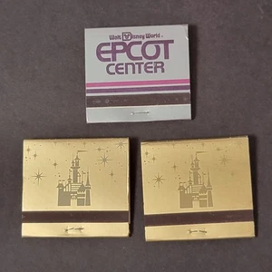 3 Vintage 1980er unbespielt Walt Disney Co Papier Streichholzschachteln Resort Werbung PA 2 - Bild 1 von 6